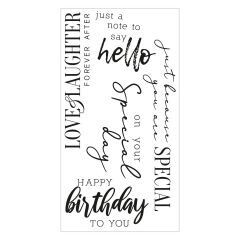Sizzix Clear Stamps 665408 SUNNYSIDE SENTIMENTS #6