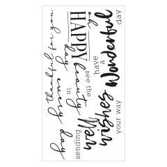 Sizzix Clear Stamps 665407 SUNNYSIDE SENTIMENTS #5