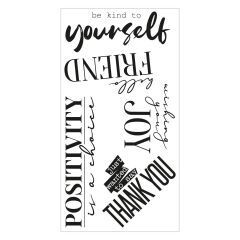 Sizzix Clear Stamps 665410 SUNNYSIDE SENTIMENTS #8