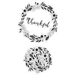 Sizzix Clear Stamps 665973 AUTUMN WREATH