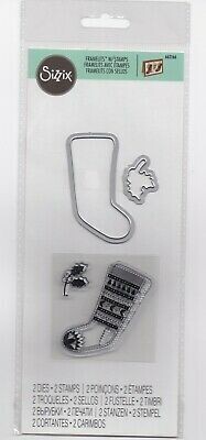 Sizzix Framelits Dies &amp; Sstamps - FAIRISLE STOCKING 662166