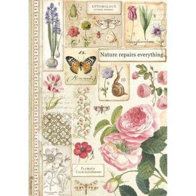 Stamperia A4 Rice Paper BOTANIC