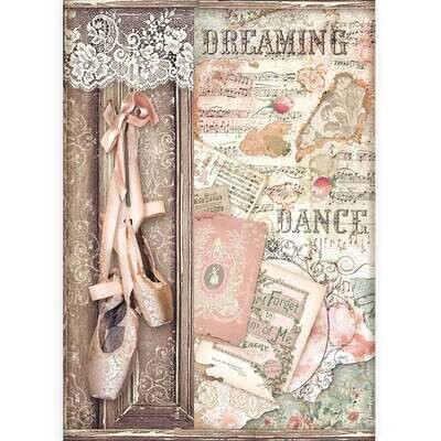 Stamperia A4 Rice Paper PASSION SHOES