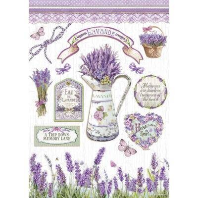 Stamperia A4 Rice Paper LAVENDER