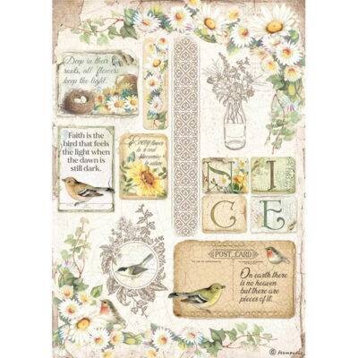Stamperia A4 Rice Paper DAISY