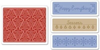Sizzix Embossing Folders Reduced HOLIDAY DAMASK 657979