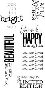Sizzix Stamps 664844 GOOD VIBES #2