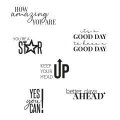 Sizzix Stamps 665832 POSITIVE SIGNS