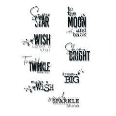 Sizzix Stamps 665040 SMILE SPARKLE SHINE