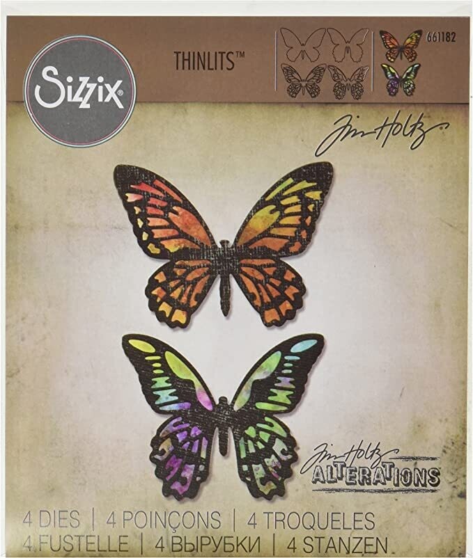 Sizzix Thinlit Dies - Tim Holtz DETAILED BUTTERFLIES 661182