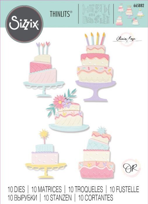 Sizzix Thinlits 665882 BUILD-A-CAKE