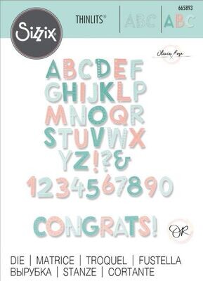 Sizzix Thinlits 665893 MARKED ALPHABET