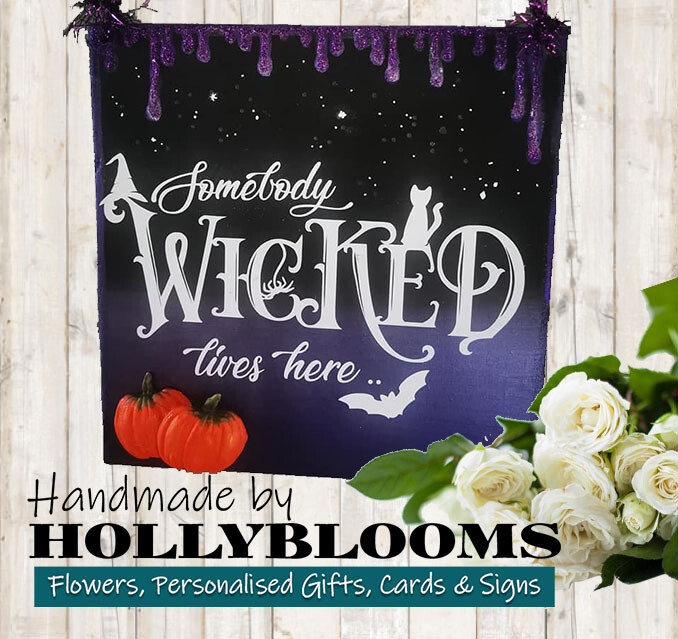 Handmade Halloween Sign - SOMEBODY WICKED