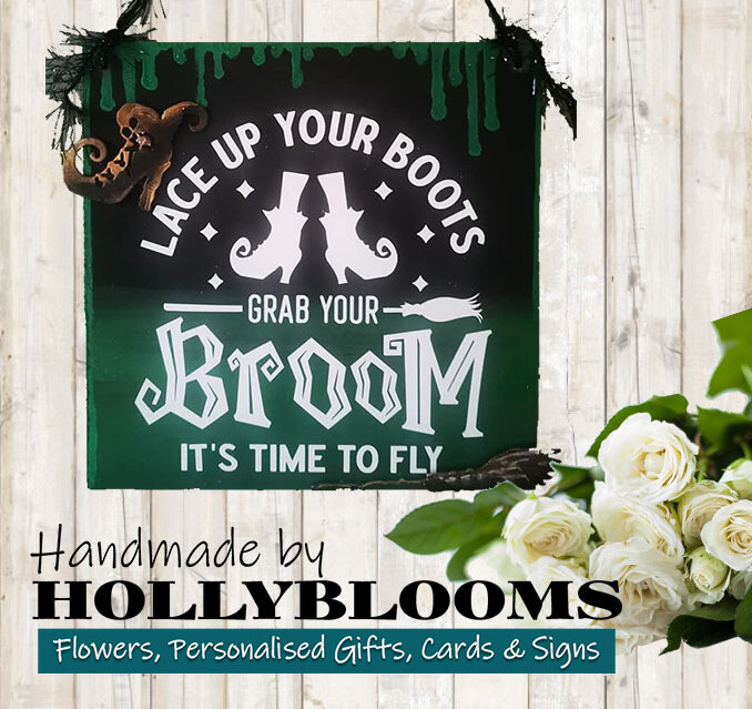 Handmade Halloween Sign - LACE UP YOUR BOOTS