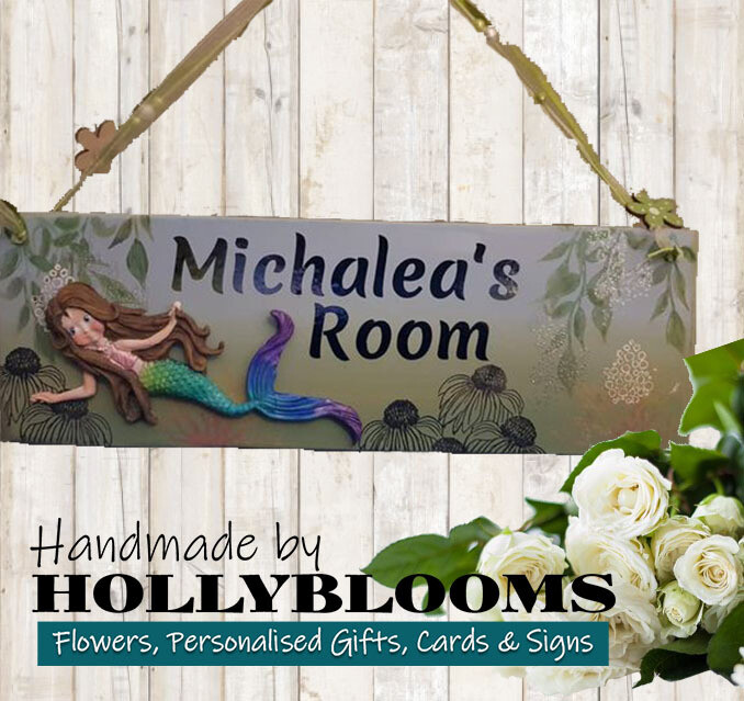 Personalised MERMAID Room Handmade Sign