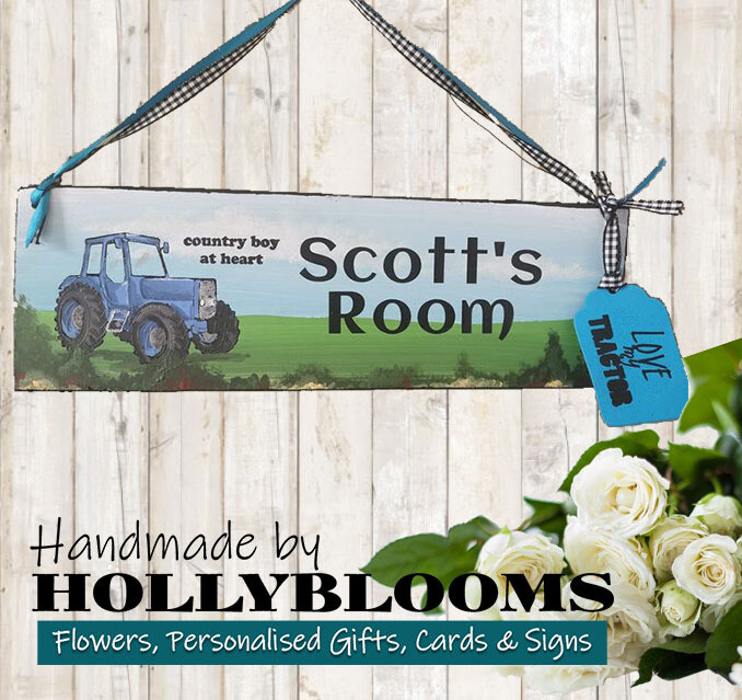 Personalised TRACTOR Room Handmade Sign