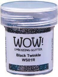 WOW! Embossing Powder Glitter BLACK TWINKLE WS01R