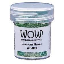 WOW! Embossing Powder Glitter GLAMOUR GREEN WS40R