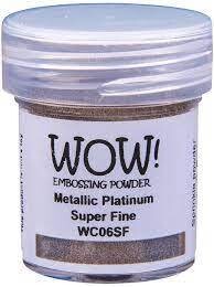 WOW! Embossing Powder METALLIC PLATINUM Super Fine WC06SF