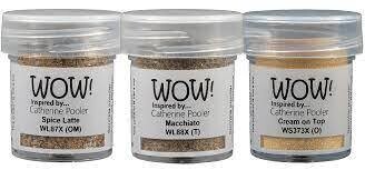 WOW! Embossing Powder Trio COFFEE WITH CATHERINE