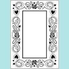 Crafts Too Embossing Folder HAPPY VALENTINE FRAME