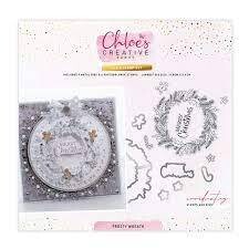Chloe&#39;s Creative Stamp &amp; Die Set FROSTY WREATH