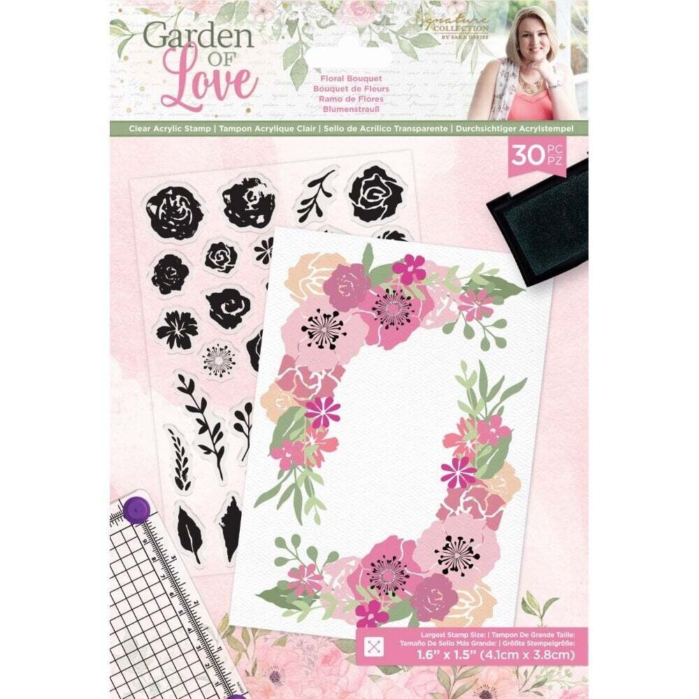 Sara Signature Garden Of Love A5 Stamp Set A5 FLORAL BOUQUET