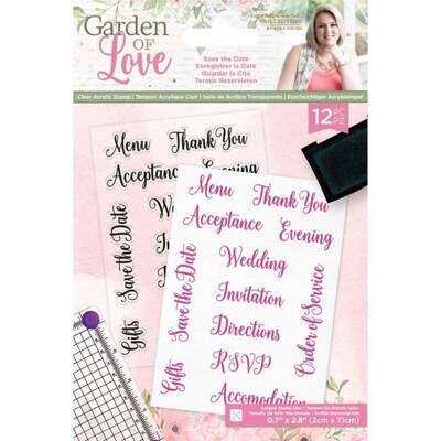 Sara Signature Garden Of Love Stamp Set SAVE THE DATE