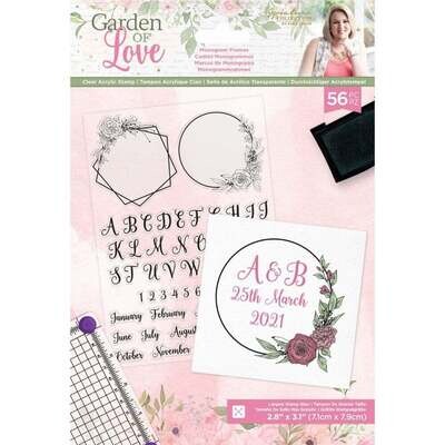 Sara Signature Garden Of Love A5 Stamp Set MONOGRAM FRAMES