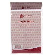 Woodware ACRYLIC BLOCK 130 x 180 x 3mm