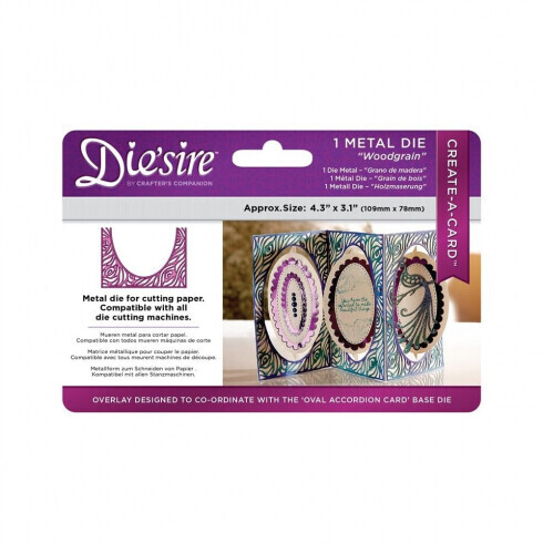 DieSire Create A Card Overlay Die WOODGRAIN *REDUCED TO CLEAR*
