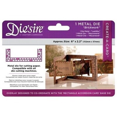 DieSire Create A Card Overlay Die BRICKWORK *REDUCED TO CLEAR*