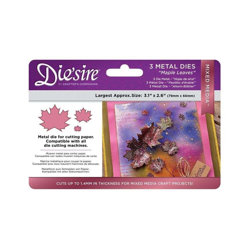 DieSire Mixed Media Die MAPLE LEAVES  *REDUCED TO CLEAR*