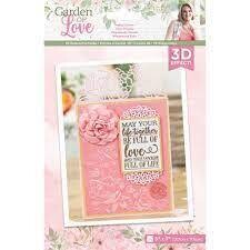 Signature By Sara Garden Of Love 3d Peony Corner Embossing Foler