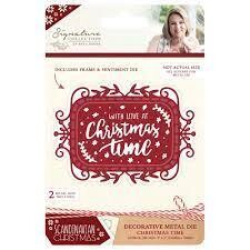 Signature By Sara Scandinavian Xmas Metal Die CHRISTMAS TIME **HALF PRICE**