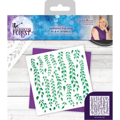 Signature By Sara Enchanted Forest Stencil 6x6 HANGING FOLIAGE