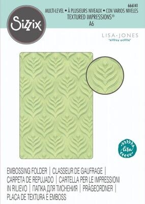 Sizzix 3-D A6 Textured Impressions Embossing Folder - PALM REPEAT by Lisa Jones 666141
