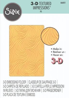 Sizzix 3-D A6 Textured Impressions 665599 FLOWING WAVES