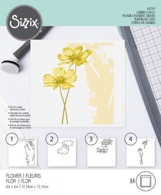 Sizzix Making Tool - Layered Stencils 4PK - Flowers by Olivia Rose 665261