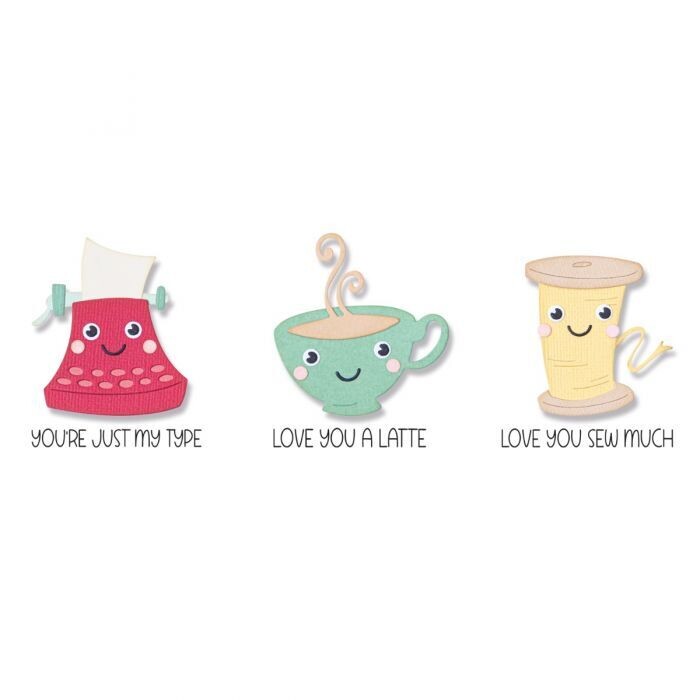 Sizzix Thinlits Die Set 4PK w/3PK Stamps - Crazy Characters #1  by Pete Hughes 666101