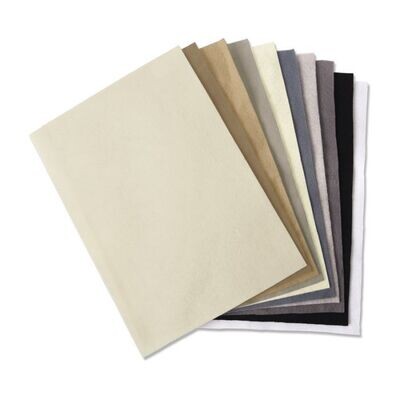 Sizzix Surfacez - Felt, 8 1/4&quot; x 11 5/8&quot;, 10 Neutral Colors, 10 Sheets 663779