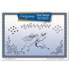 Clarity Stamp Unmounted Clear Stamp Set &amp; Mask - SANTA &amp; STAR CORNERS  **REDUCED**