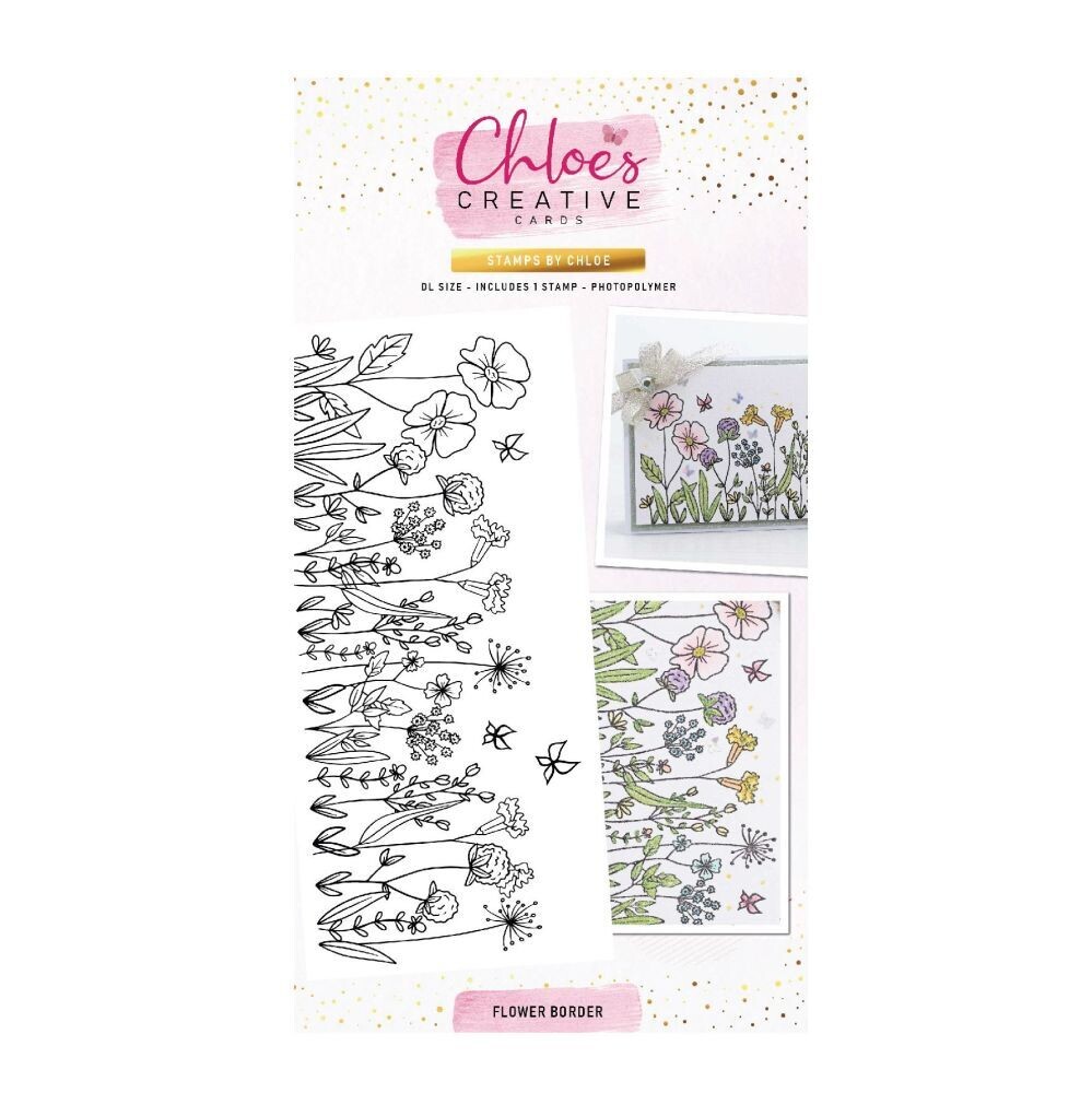 Chloes Creative Photopolymer Stamp Set (DL) – Flower Border
