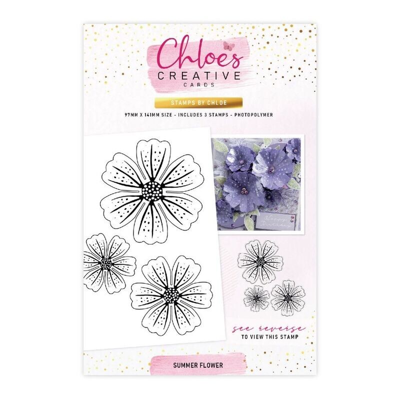 Chloes Creative Summer Flower A6 Clear Stamp