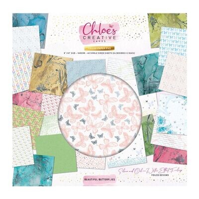 Chloes Creative Foiled Paper Pad (8x8) – Beautiful Butterflies