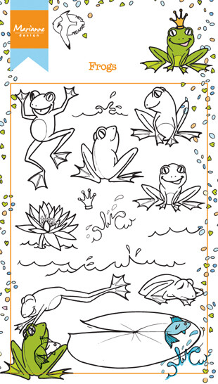 Marianne Design Acrylic Stamp Set FROGS