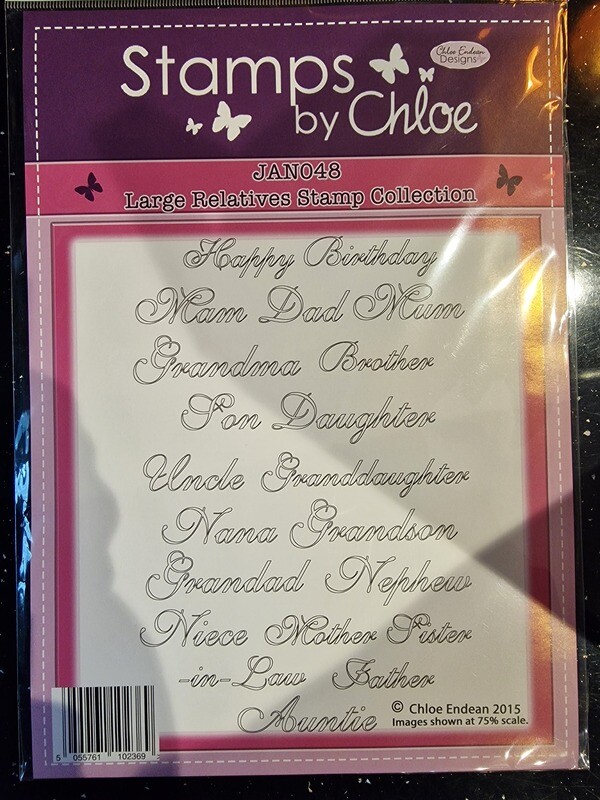 Stamps by Chloe JAN049 SMALL RELATIVES