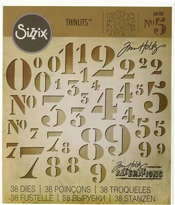 Sizzix Thinlit Dies - Tim Holtz STENCIL NUMBERS 661187