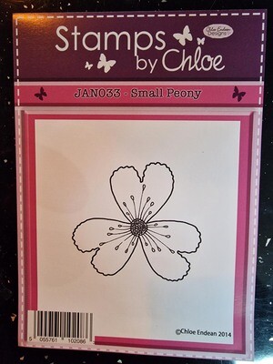 Stamps by Chloe JAN033 Small Peony **HALF PRICE**