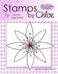 Stamps by Chloe JUN003 Medium 8 Petal Flower **HALF PRICE**